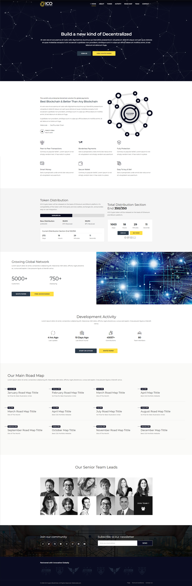 ICO - Crypto BlockChain HTML5 Template - 1